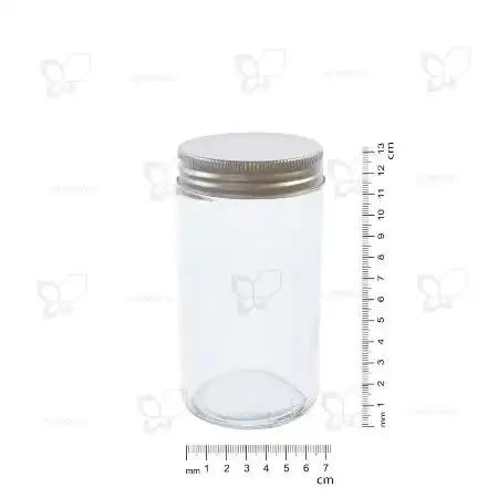 تصویر محصول جار شیشه استوانه ای قطر 7 ارتفاع 13 با درب کانتینری 68